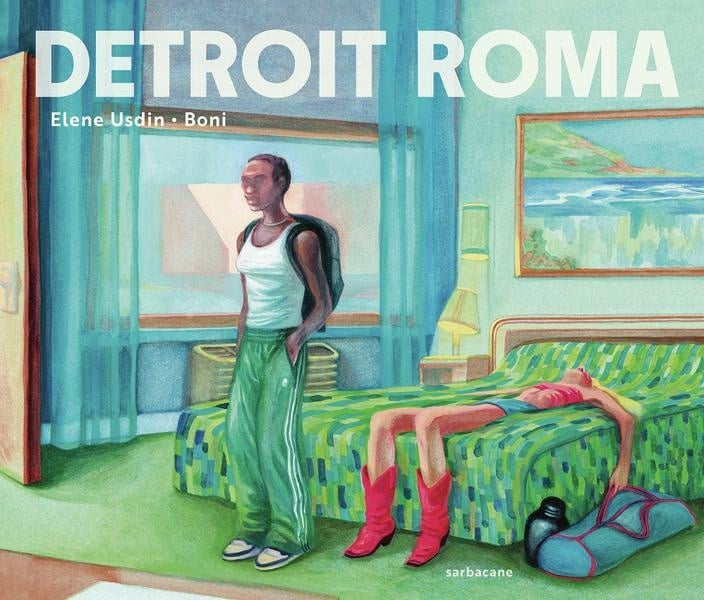 couverture du roman graphique Détroit Roma. Femme debout et femme allongée sur un lit