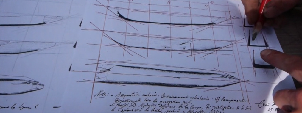 Plan de reconstitution d'une pirogue