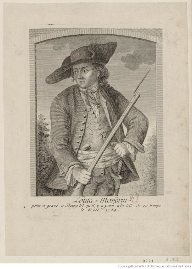 Portrait de Mandrin fusil à la main