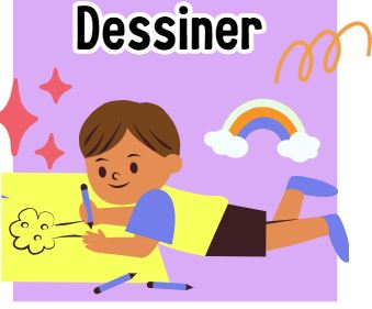 Dessin d'un garçon dessinant un arbre