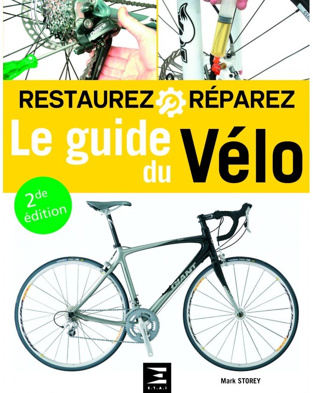 couverture illustrée en couleur du livre "Le guide du vélo" représentant un vélo