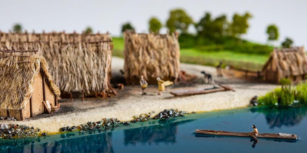 maquette d'un village nolithique